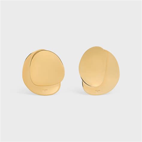 Celine Petale Earrings in Brass with Gold Finish